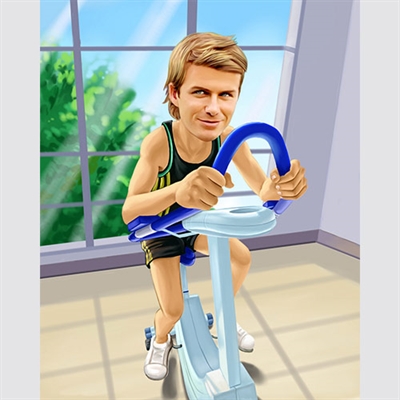 Exercise Guy Caricature from Photo - myDaVinci